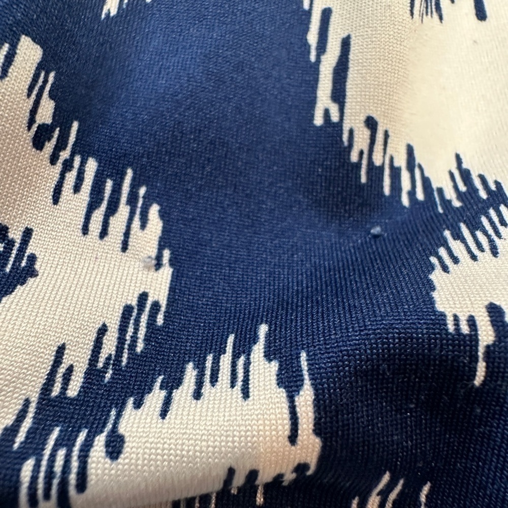 Mud Pie Navy & White Ikat Print 3/4 Length Sleeve Tunic Women’s Size Med (8-10) - Picture 8 of 8